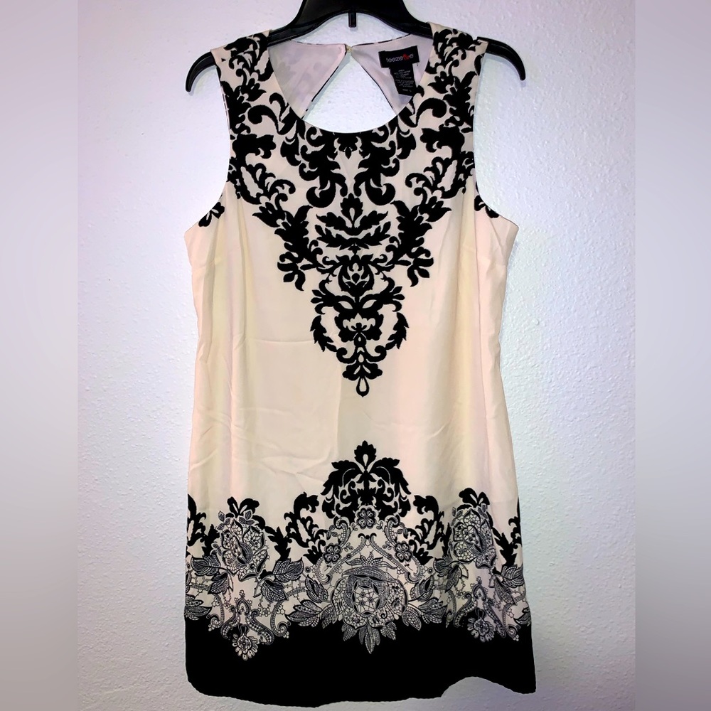 Teeze Me Black/Cream dress. Size L